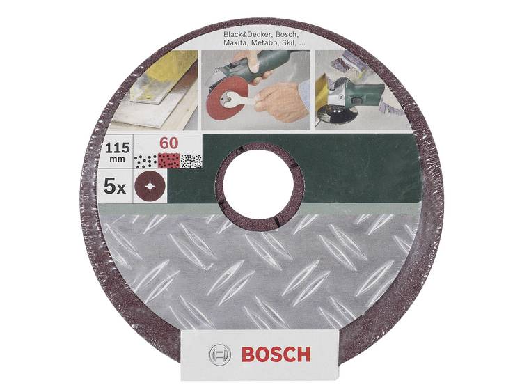 Bosch 2609256245 Schuurpapier voor schuurschijf Korrelgrootte 60 (Ã) 115 mm 5 stuk(s)