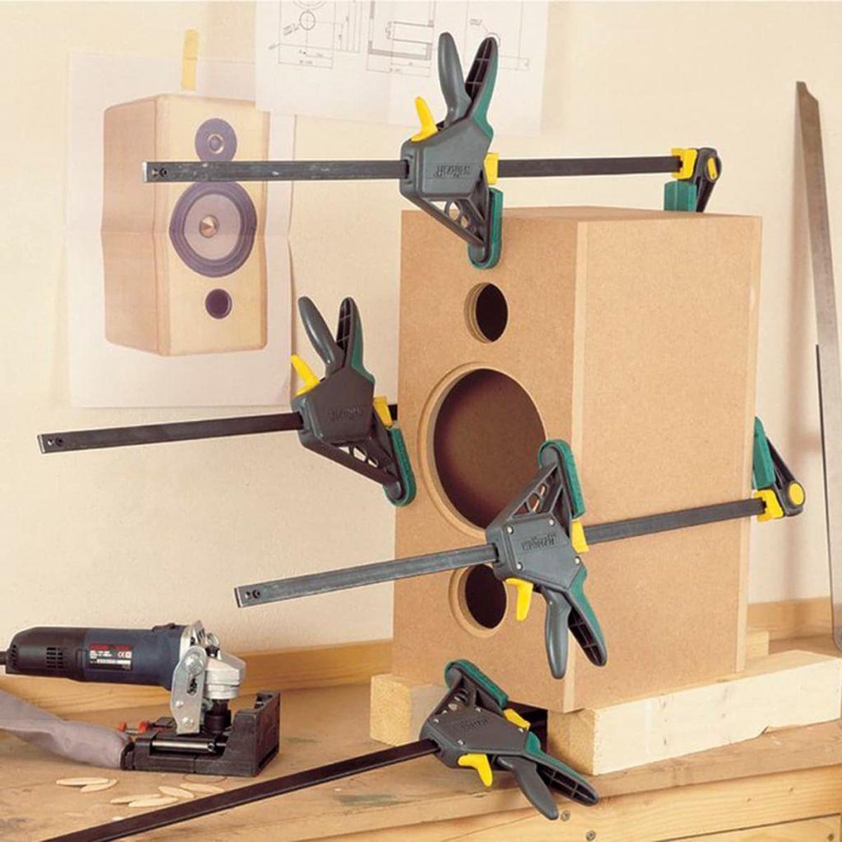 Wolfcraft 3033000 EHZ met Ã©Ã©n hand te bedienen PRO100/700 mm