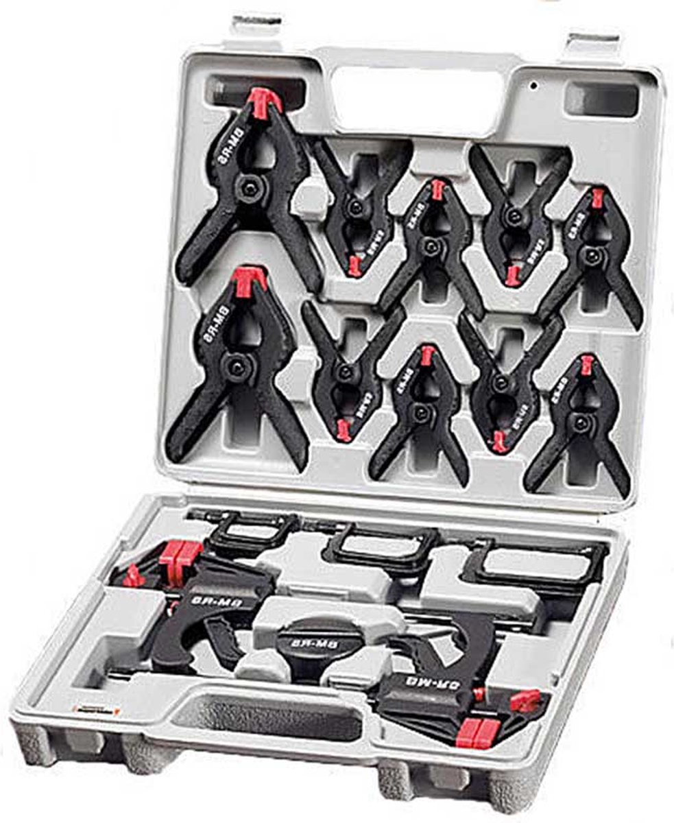 Brüder Mannesmann 90317 16-delige set lijmklemmen Spanbereik: -