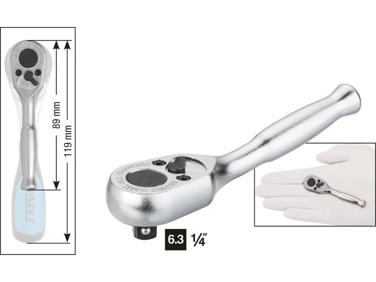 Hazet 863MC Omschakelratel 1/4 (6.3 mm) 89 mm