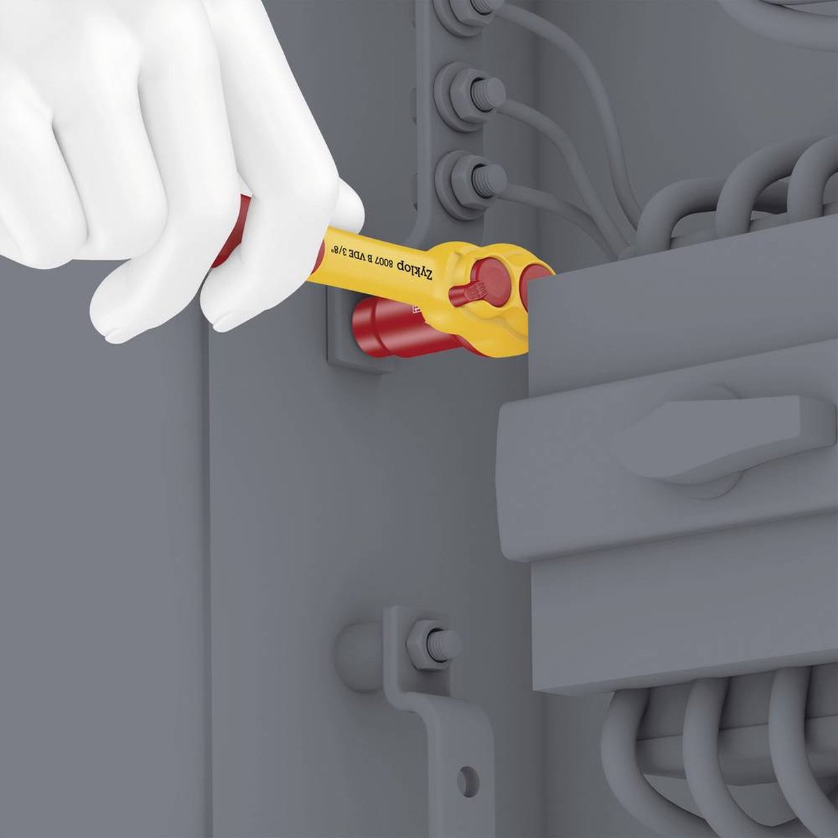 Wera 8007 B VDE Zyklop 05004966001 Omschakelratel 3/8 (10 mm) 222 mm