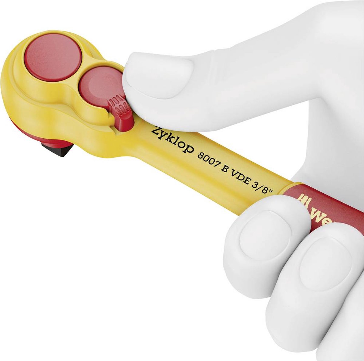 Wera 8007 B VDE Zyklop 05004966001 Omschakelratel 3/8 (10 mm) 222 mm