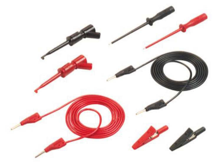 SKS Hirschmann PMS 2 Meetsnoerenset [Stekker 2 mm - Stekker 2 mm] 1.00 m Zwart, - Rood