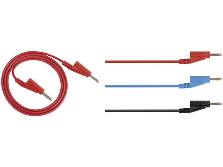 Rohde & Schwarz HZ10R Meetsnoerenset [Banaanstekker 4 mm - Banaanstekker 4 mm] 1.00 m - Rood