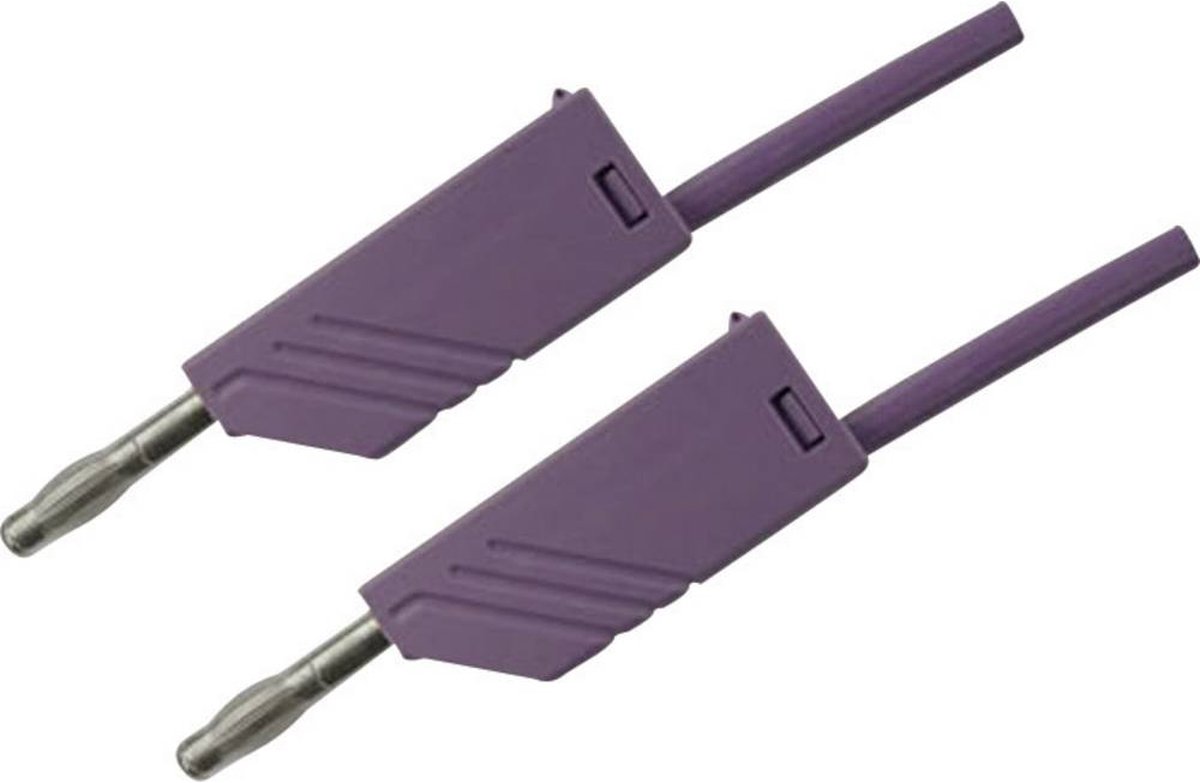 SKS Hirschmann MLN 50/2,5 VI Meetsnoer [Banaanstekker 4 mm - Banaanstekker 4 mm] 0.50 m Violet