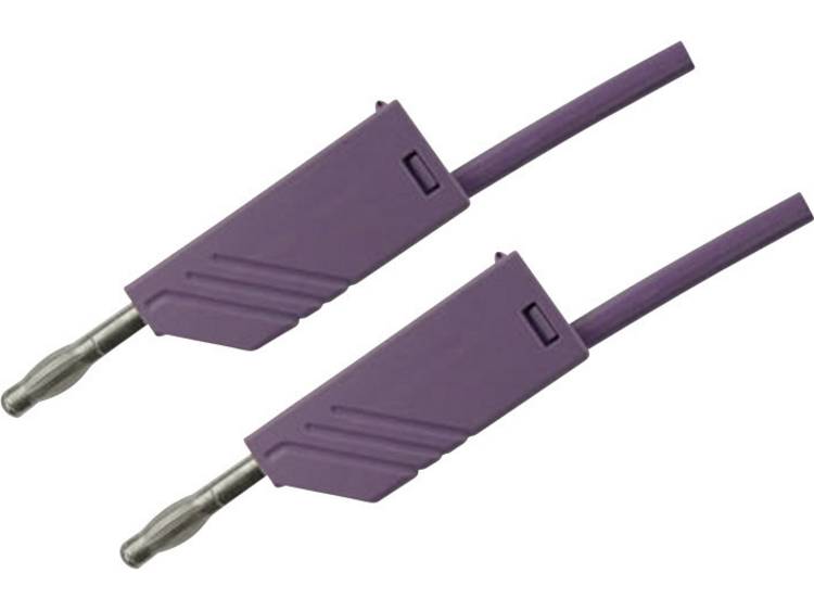 SKS Hirschmann MLN 100/2,5 VI Meetsnoer [Banaanstekker 4 mm - Banaanstekker 4 mm] 1.00 m Violet