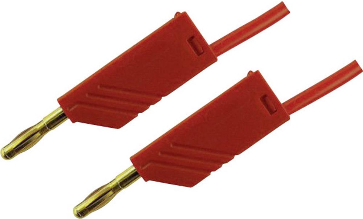 SKS Hirschmann MLN 100/2,5 RT Meetsnoer [Banaanstekker 4 mm - Banaanstekker 4 mm] 1.00 m - Rood