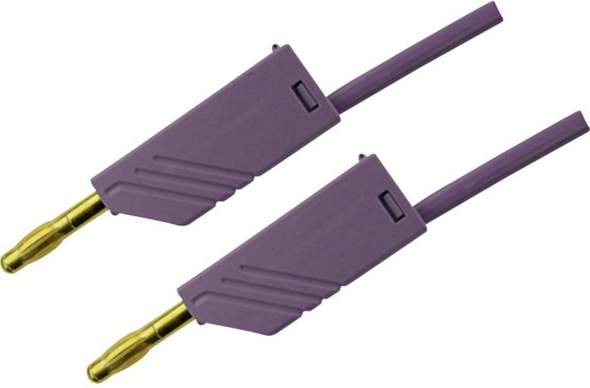 SKS Hirschmann MLN 100/2,5 VI Meetsnoer [Banaanstekker 4 mm - Banaanstekker 4 mm] 1.00 m Violet