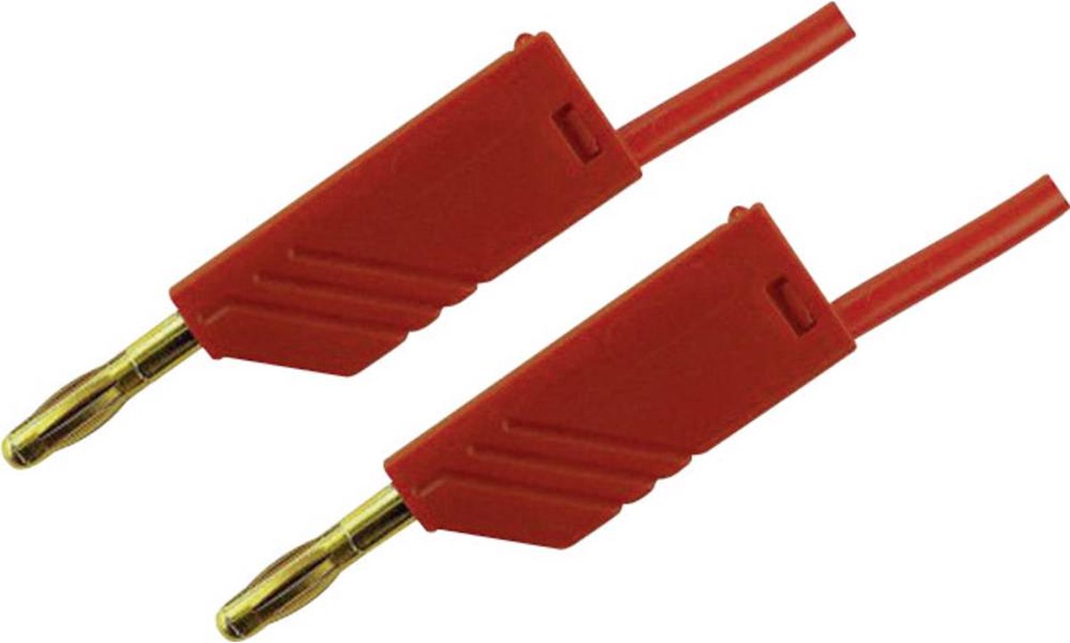 SKS Hirschmann MLN 200/2,5 RT Meetsnoer [Banaanstekker 4 mm - Banaanstekker 4 mm] 2.00 m - Rood