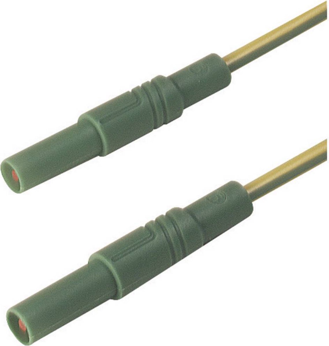 SKS Hirschmann MLS GG 50/2,5 ge/gn Veiligheidsmeetsnoer [Banaanstekker 4 mm - Banaanstekker 4 mm] 0.50 m - Geel