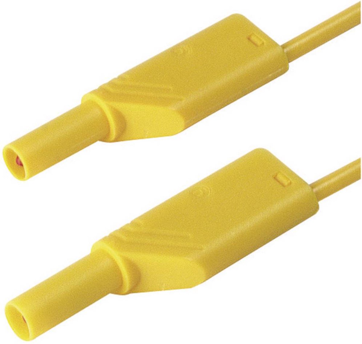 SKS Hirschmann MLS WS 200/2,5 ge Veiligheidsmeetsnoer [Banaanstekker 4 mm - Banaanstekker 4 mm] 2.00 m - Geel