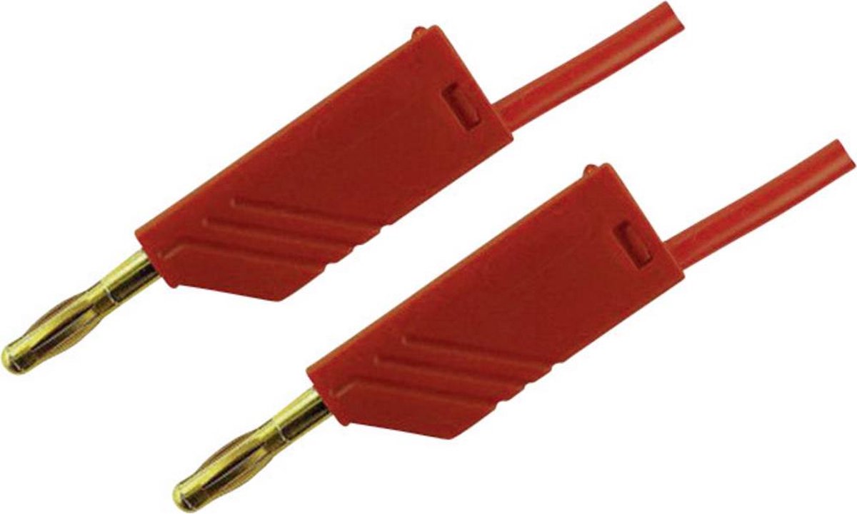 SKS Hirschmann MLN 150/2,5 RT Meetsnoer [Banaanstekker 4 mm - Banaanstekker 4 mm] 1.50 m - Rood