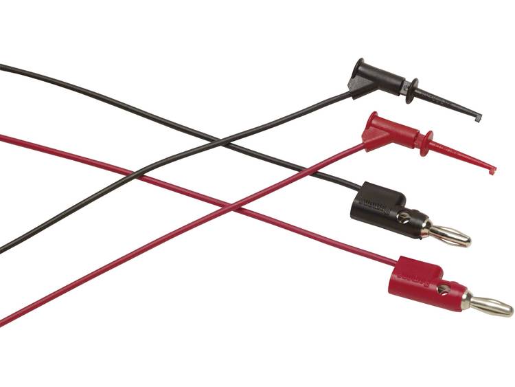 Fluke TL960 Meetsnoerenset [Krokodilklem - Bananenstekker 4 mm] 0.90 m Rood, - Zwart