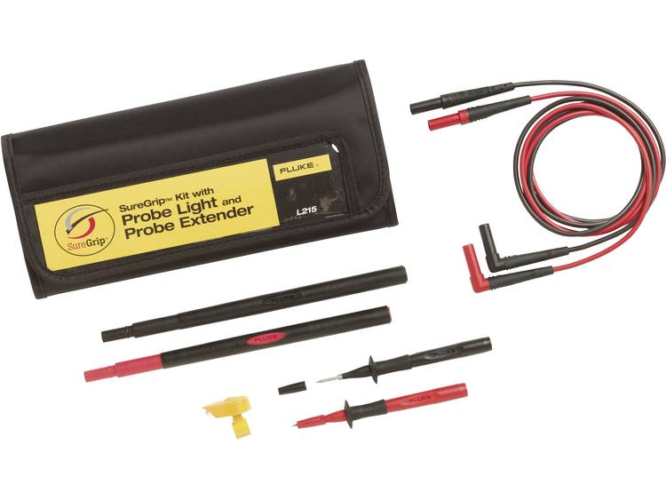 Fluke L215 Veiligheidsmeetsnoerenset [Testpunt, Banaanstekker 4 mm - Banaanstekker 4 mm] Rood, - Zwart