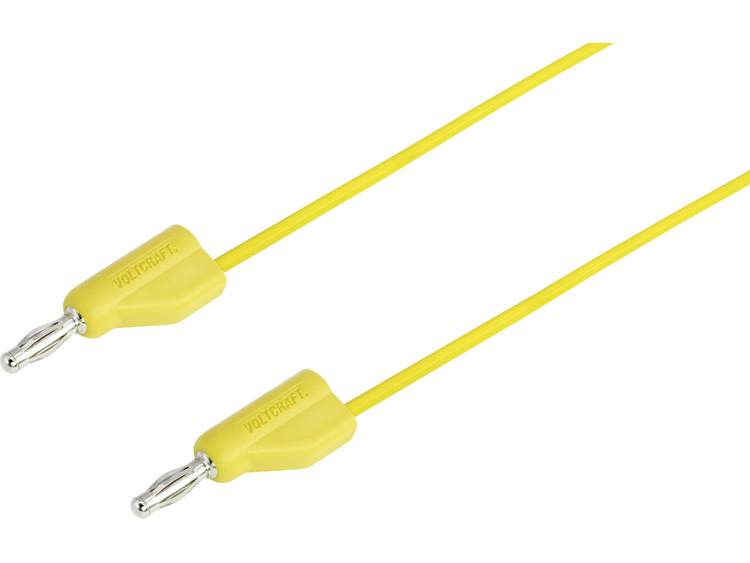 VOLTCRAFT MSB-300 Meetsnoer [Banaanstekker 4 mm - Banaanstekker 4 mm] 0.75 m - Geel