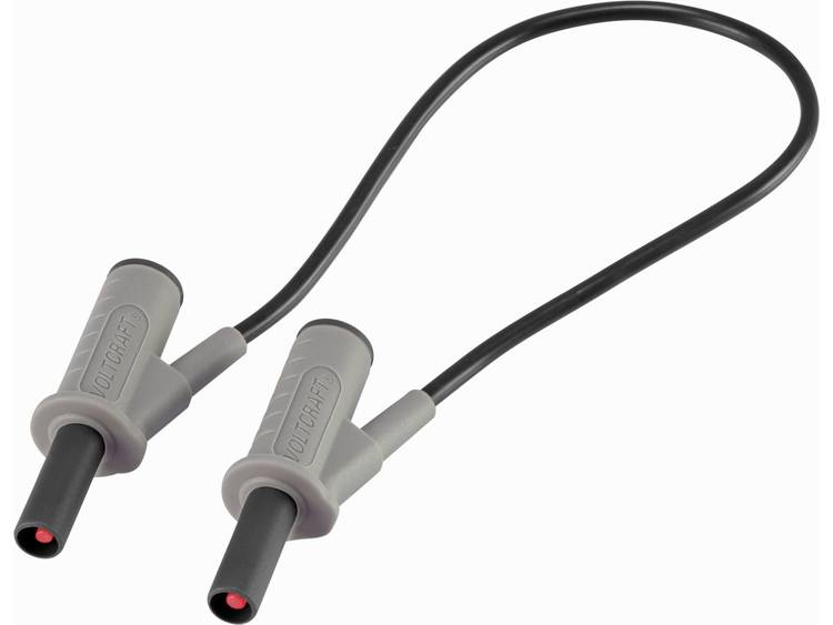 VOLTCRAFT MSB-501 Veiligheidsmeetsnoer [Banaanstekker 4 mm - Banaanstekker 4 mm] 25.00 cm - Zwart