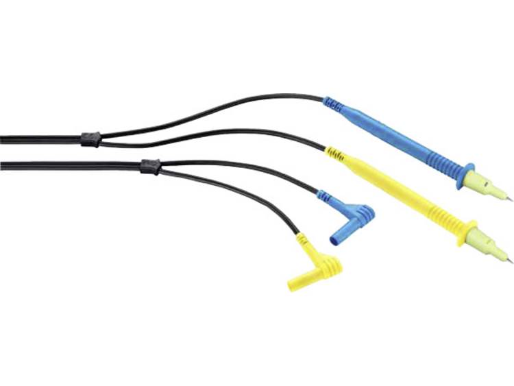 Gossen Metrawatt KS21-T Veiligheidsmeetsnoerenset [Testpunt - Stekker 4 mm] 2.00 m Blauw, Geel, - Zwart
