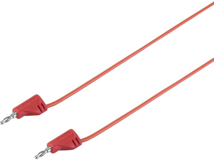 VOLTCRAFT MSB-200 Meetsnoer [Banaanstekker 2 mm - Banaanstekker 2 mm] 0.60 m - Rood