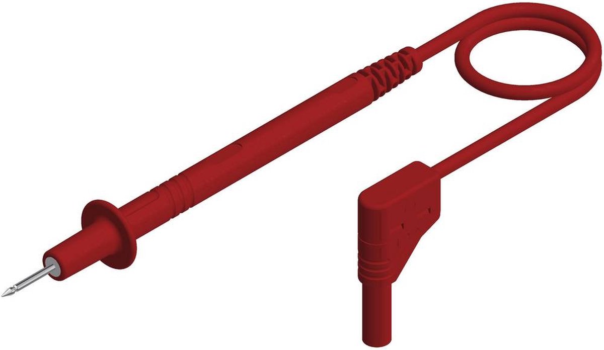 SKS Hirschmann PL 2700 S W r Meetsnoer [Testpunt - 4 mm stekker] 1.00 m - Rood