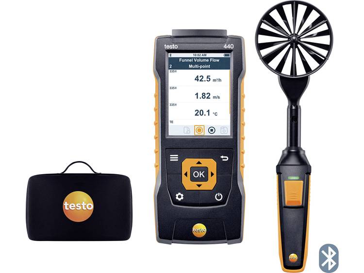 testo Windmeter 440 Set 100 mm 0563 4403 Kalibratie Fabrieksstandaard (met certificaat)