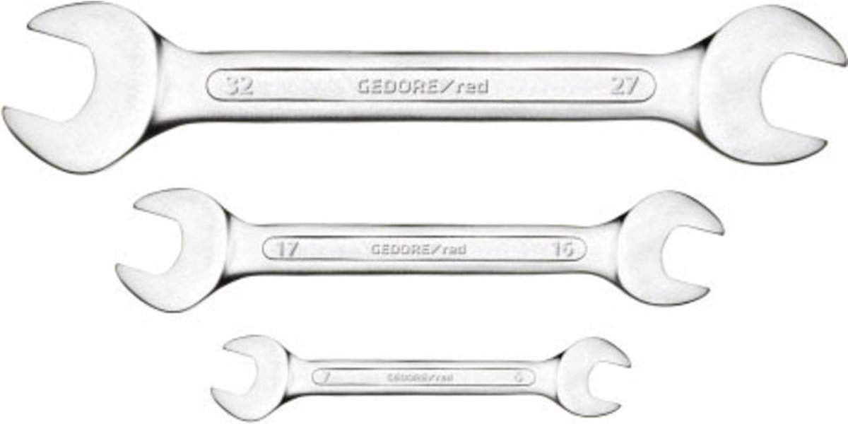 Gedore R05125012 3300961 Dubbele steeksleutelset 12-delig - Silver