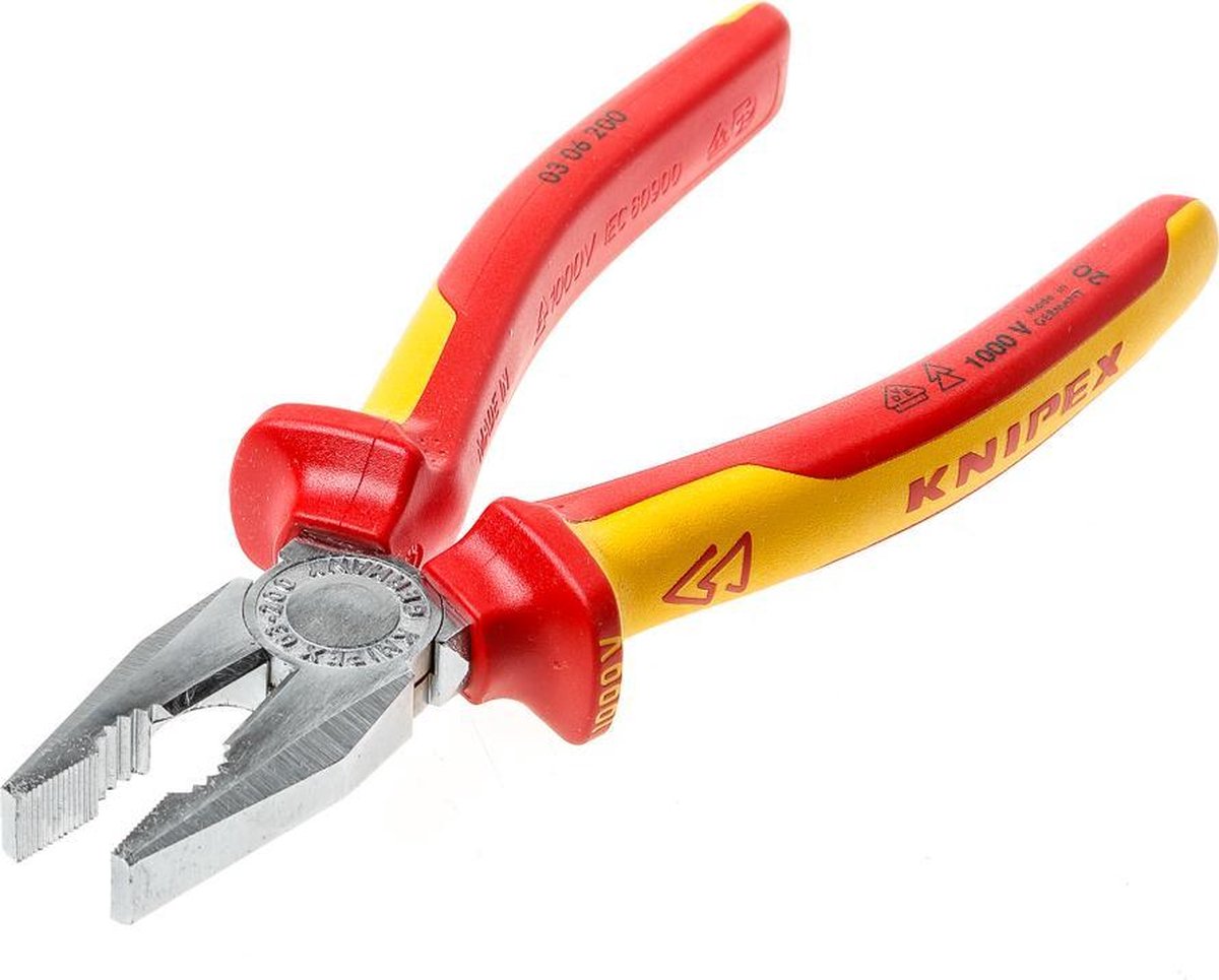 Knipex 03 06 200 VDE Combinatietang 200 mm DIN ISO 5746, DIN EN 60900