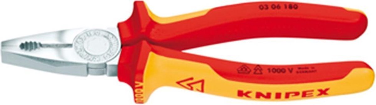 Knipex 03 06 200 VDE Combinatietang 200 mm DIN ISO 5746, DIN EN 60900