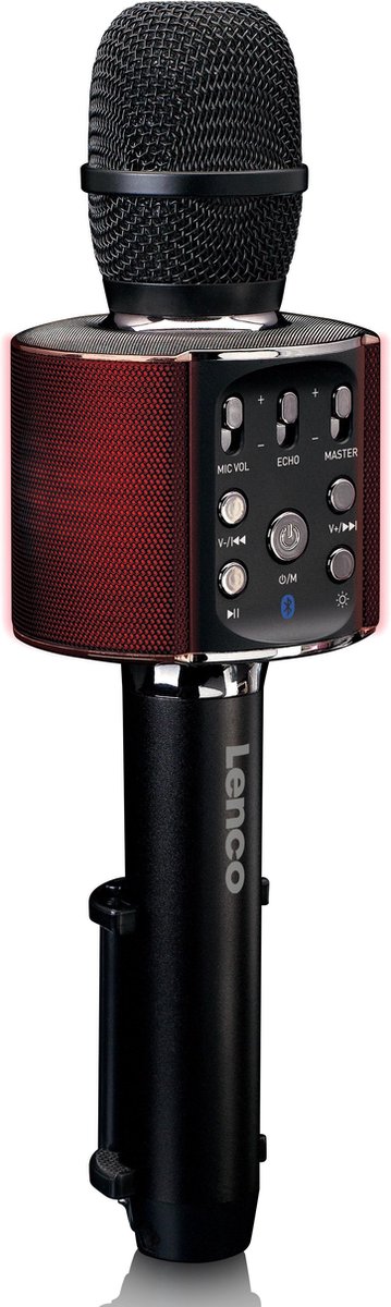 Lenco BMC-090BL Bluetooth luidspreker AUX, Incl. houder - Zwart