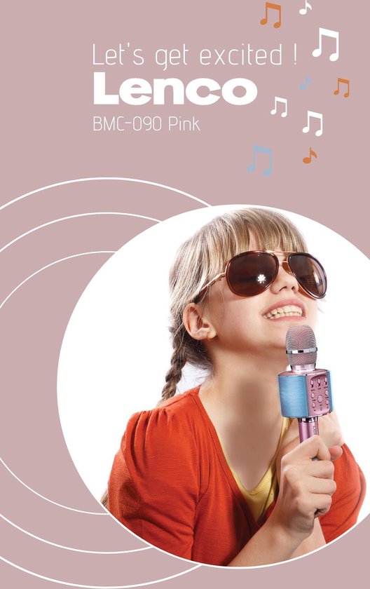 Lenco BMC-090BL Bluetooth luidspreker AUX, Incl. houder - Zwart