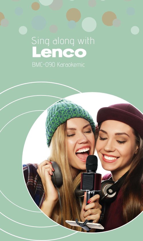Lenco BMC-090BL Bluetooth luidspreker AUX, Incl. houder - Zwart