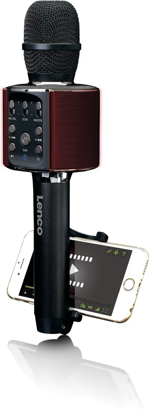 Lenco BMC-090BL Bluetooth luidspreker AUX, Incl. houder - Zwart