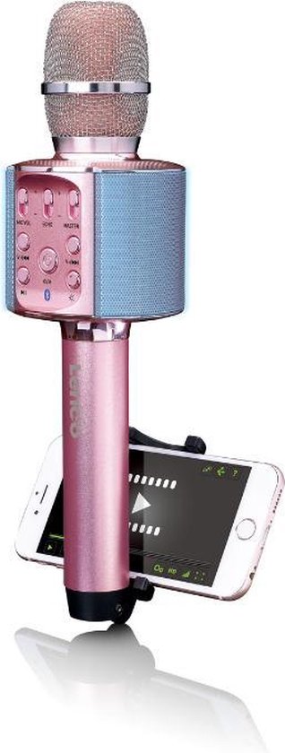Lenco BMC-090PI Bluetooth luidspreker AUX, Incl. houder - Roze