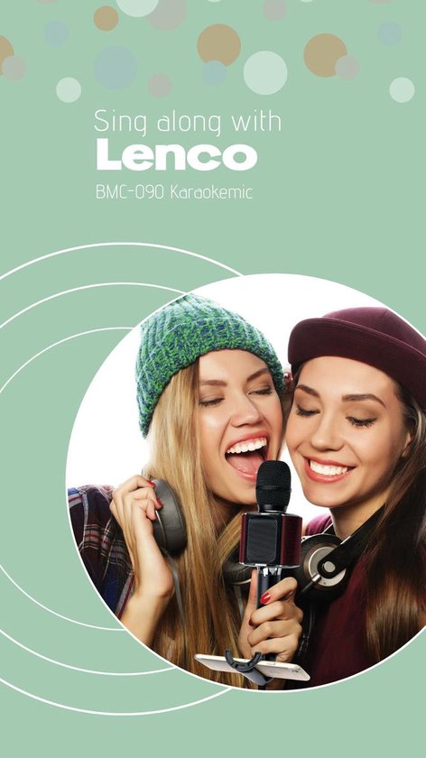 Lenco BMC-090PI Bluetooth luidspreker AUX, Incl. houder - Roze