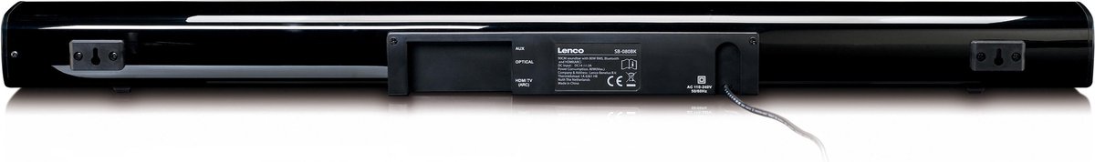 Lenco SB-080BK Soundbar Bluetooth, USB - Zwart