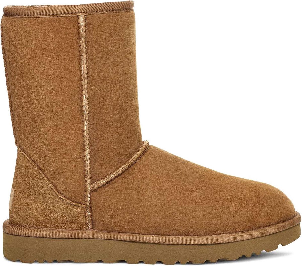 UGG - Botines De Mujer En Camel Planos De Caña Media Con Forro Interior De Pelo