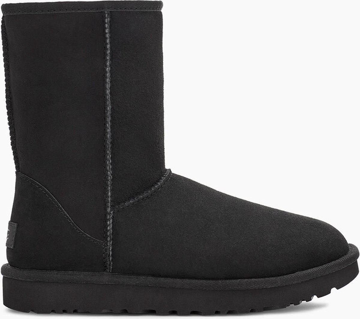 UGG - Botines De Mujer En Negro Planos De Caña Media Con Forro Interior De Pelo - Negro