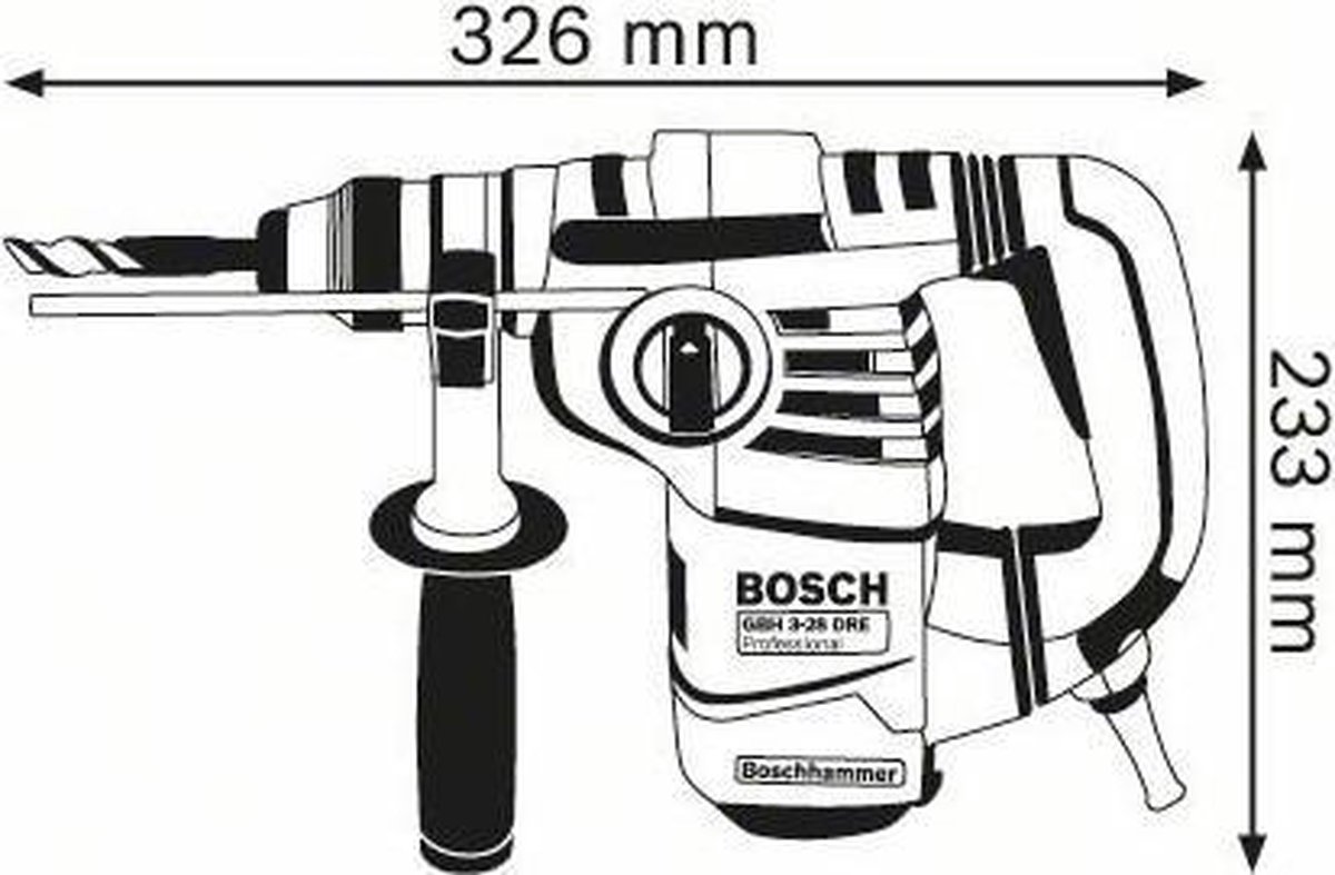 Bosch Boorhamer GBH 3-28 DRE SDS-Plus 800 W Incl. koffer