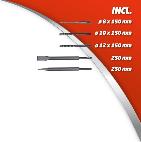 Einhell Boorhamer RT-RH 32 SDS-Plus 1250 W Incl. koffer