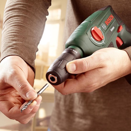 Bosch Accuboorhamer Uneo SDS-Quick 12 V 2.5 Ah Li-ion Incl. 2 accus, Incl. accessoires, Incl. koffer