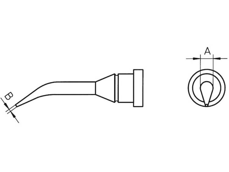 Weller LT-1SLX Soldeerpunt Ronde vorm, lang, gebogen Grootte soldeerpunt 0.4 mm Lengte soldeerpunt: 22 mm Inhoud: 1 stuk(s)