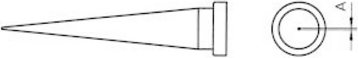 Weller LT-1L Soldeerpunt Langwerpige conische vorm Grootte soldeerpunt 0.2 mm Inhoud: 1 stuk(s)