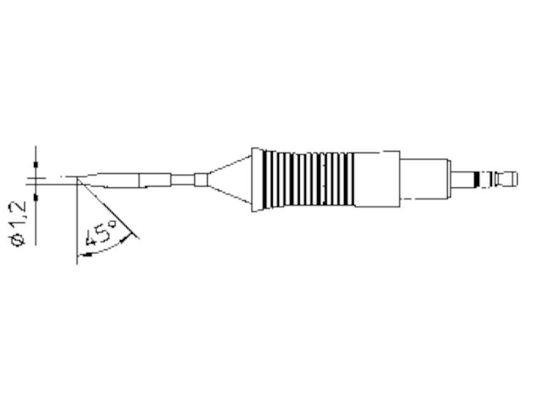 Weller RT6 Soldeerpunt Ronde vorm, afgeschuind 45Â° Grootte soldeerpunt 1.2 mm Inhoud: 1 stuk(s)