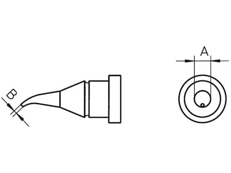 Weller LT-1X Soldeerpunt Ronde vorm, gebogen Grootte soldeerpunt 0.4 mm Inhoud: 1 stuk(s)