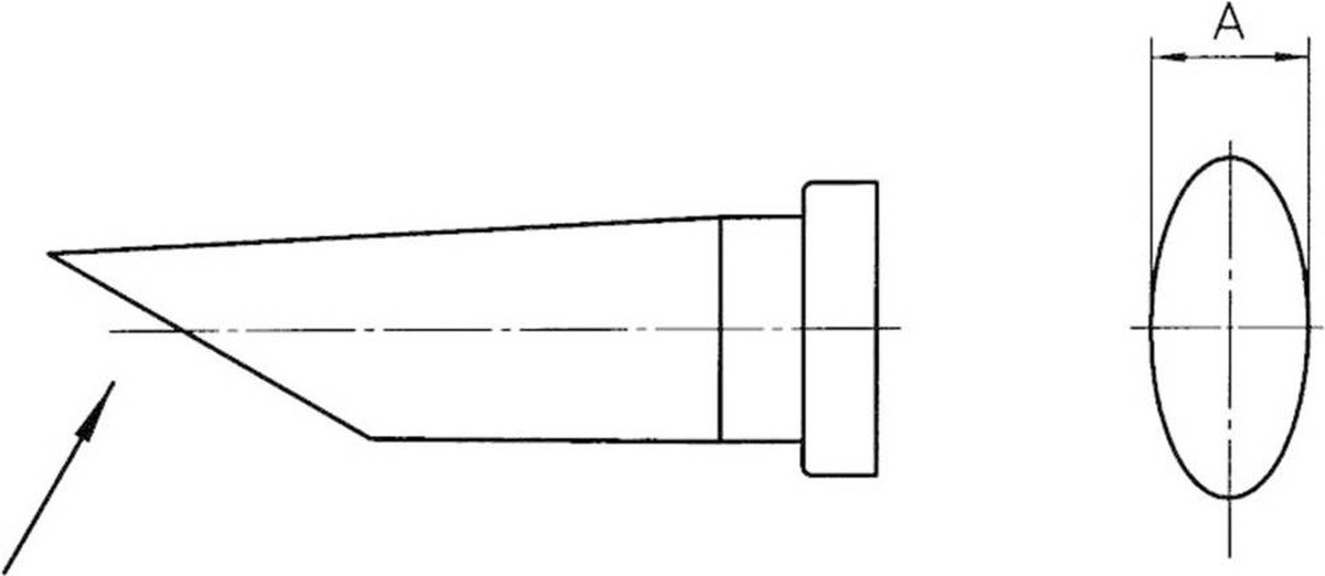 Weller LT-BB Soldeerpunt Ronde vorm, lang, afgeschuind Grootte soldeerpunt 2.4 mm Inhoud: 1 stuk(s)