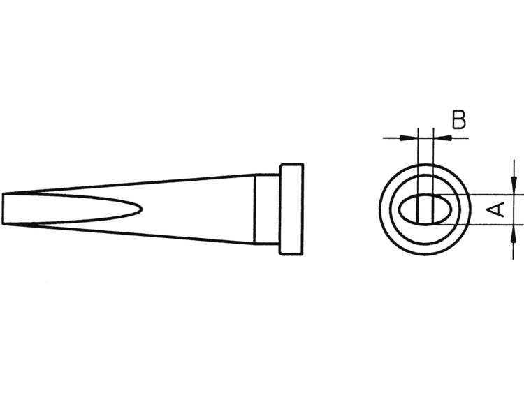Weller LT-L Soldeerpunt Beitelvorm, lang Grootte soldeerpunt 2 mm Inhoud: 1 stuk(s)