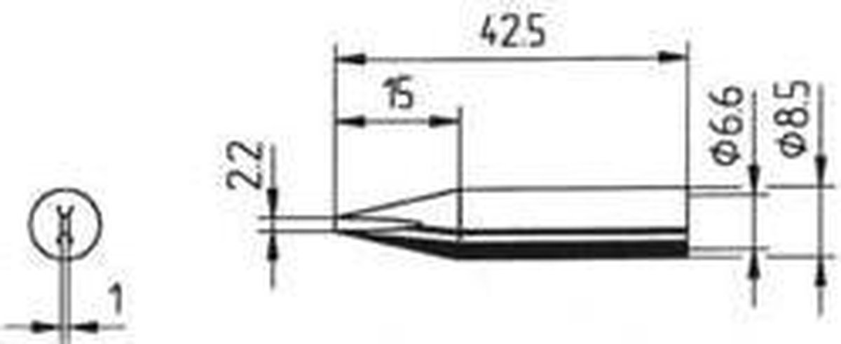 Ersa 842 CD LF Soldeerpunt Beitelvorm, dur Grootte soldeerpunt 2.2 mm Inhoud: 1 stuk(s)