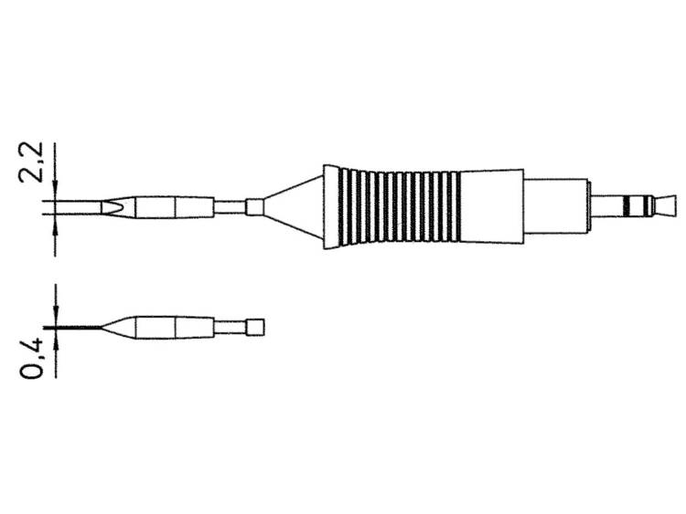 Weller RT8 Soldeerpunt Beitelvorm, recht Grootte soldeerpunt 2.2 mm Inhoud: 1 stuk(s)