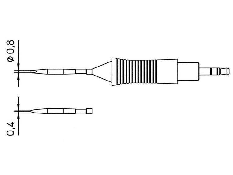 Weller RT9 Soldeerpunt Beitelvorm, recht Grootte soldeerpunt 0.8 mm Inhoud: 1 stuk(s)