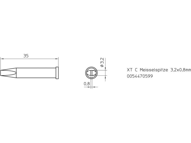 Weller XT-C Soldeerpunt Beitelvorm Grootte soldeerpunt 3.2 mm Inhoud: 1 stuk(s)