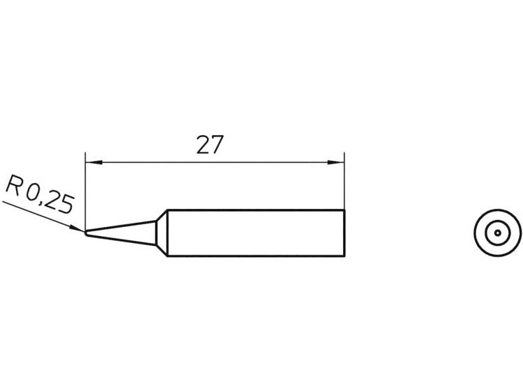 Weller XNT 1 Soldeerpunt Ronde vorm Grootte soldeerpunt 0.5 mm Inhoud: 1 stuk(s)